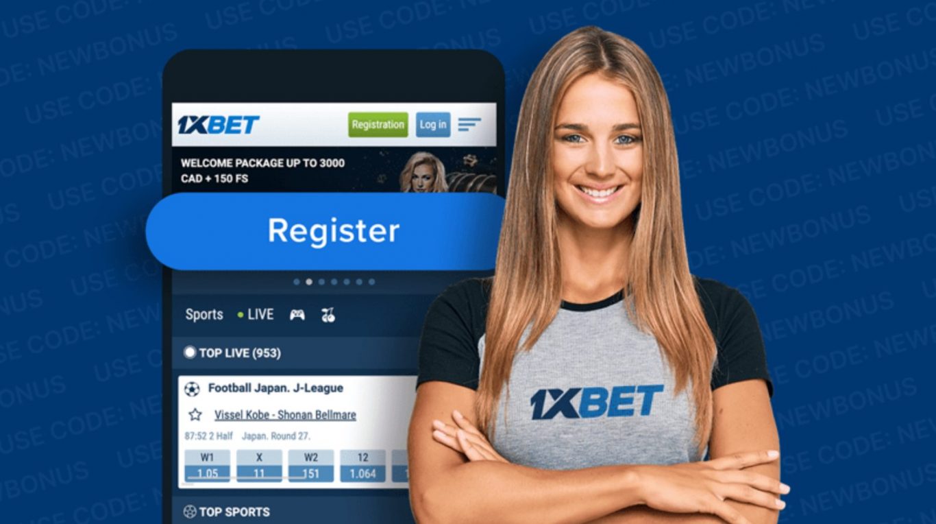 1xBet mobile inscription